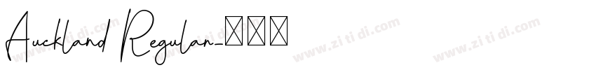 Auckland Regular字体转换